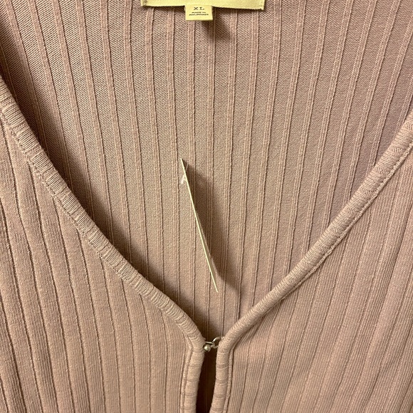 NWT Size XL Madewell Ribbed Cropped Cardigan - Picture 7 of 8